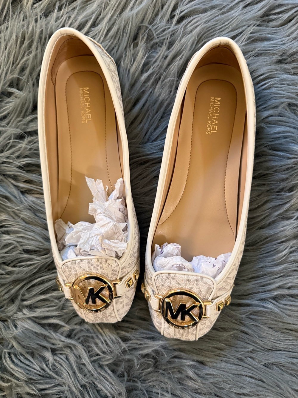 NEW Michael Kors Moccasin Flats - Size 8 | Color: White